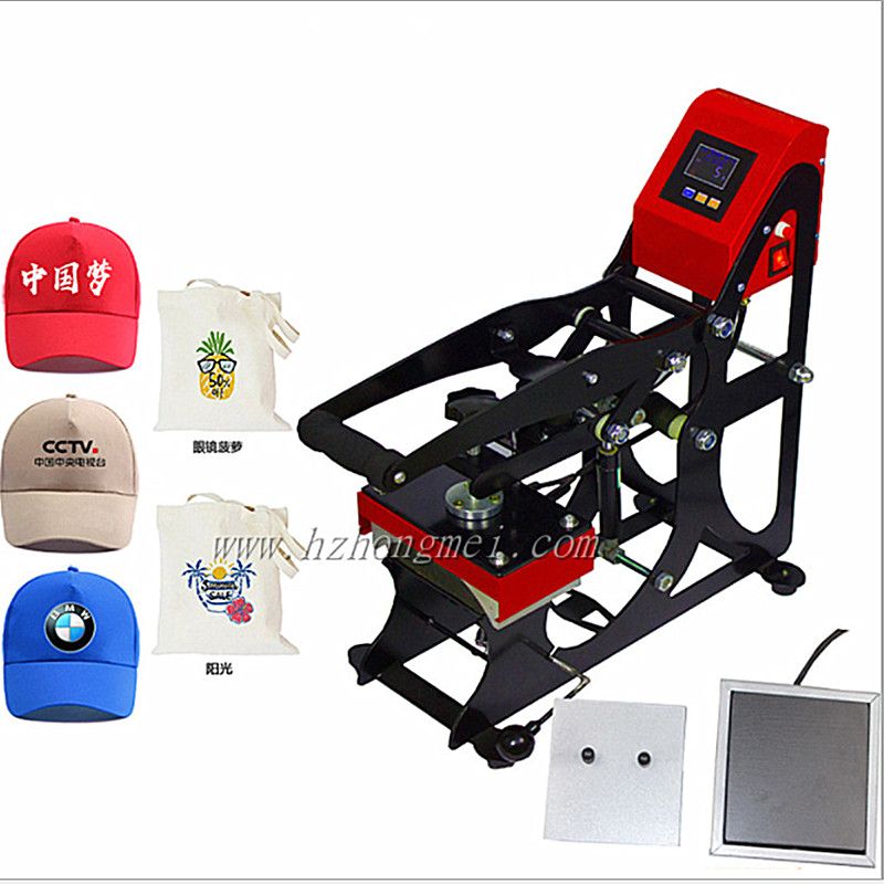 AH1701 Dual-function hot stamping machine, flat plate baking cap machine, baseball cap pressing and stamping machine, heat transfer printing equipment