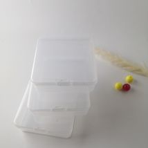 塑料盒透明收纳方型72mm高透回形针珠子平底圆形义乌小商品pp盒70763