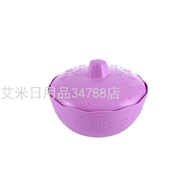 圆形糖果盅糖果罐最小号食品收纳带盖零食储物罐071-1白底实物图