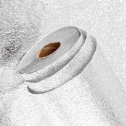 Orange peel anti-oil fume stickers, kitchen splash stickers, self-adhesive aluminum foil contact paper, waterproof and heat-resistant wallpaper stickers, suitable for kitchens, drawer linings, shelf linings, countertops and stoves, 3m *60 cm details Picture