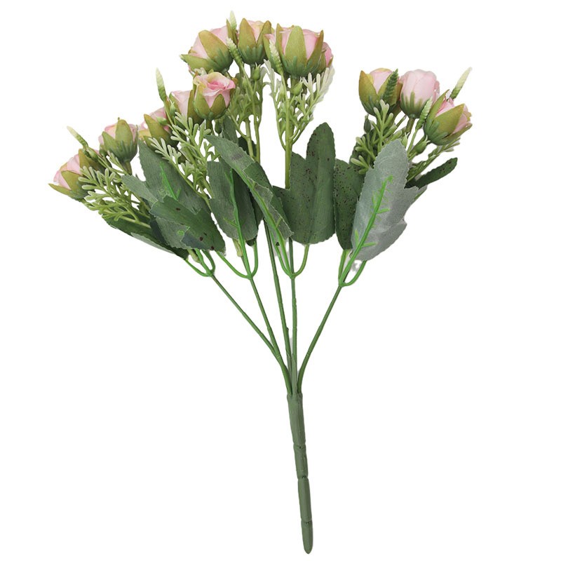 Factory wholesale wedding artificial flowers, small pomegranate buds, rose artificial bouquets, silk fabric artificial flowers, home floral art ornaments detail image 15