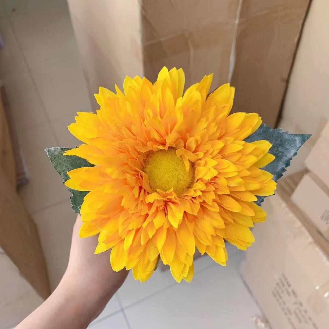 Wholesale of multi-layered sunflowers, Teddy double-petal sunflowers, artificial silk flowers, cross-border supply manufacturer detail image 11