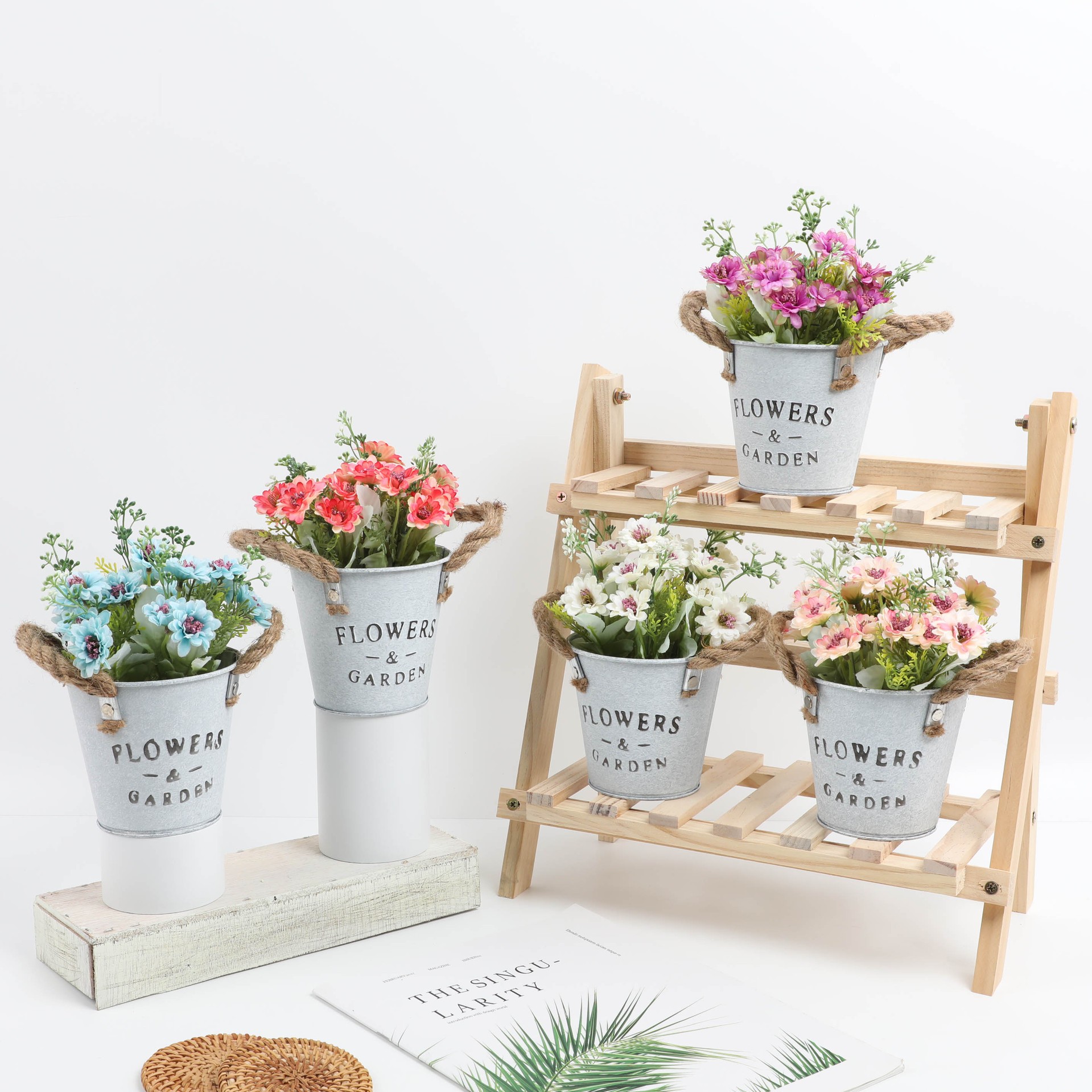New trends and quality products across the web: Artificial potted plants, Nordic style, Amazon Home desktop decorations, artificial flowers, plant bonsai, indoor flower potted plant decoration detail image 1