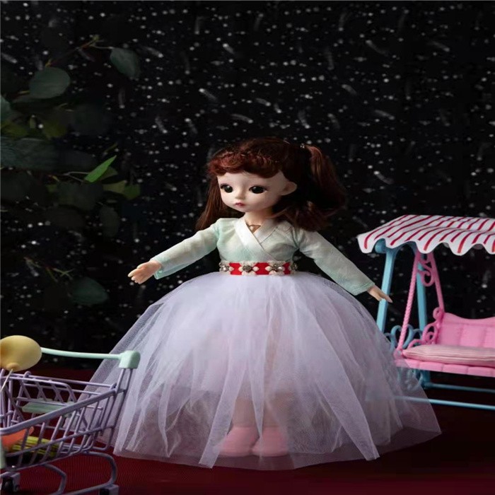 32cm关节可动智能音乐洋娃娃古装碎花裙婚纱唯美精致详情图2