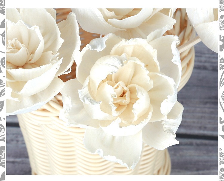 无火香薰通草花 香薰吸油花 香氛干花 仿真花牡丹花 家居装饰植物详情图9