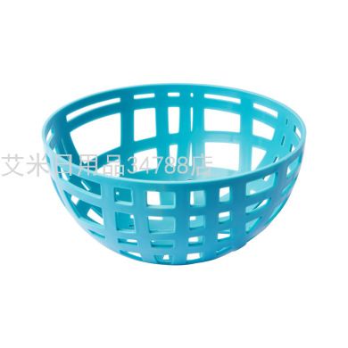北欧创意水果盘零食客厅茶几家用收纳篮现代简约镂空水果篮8801大白底实物图