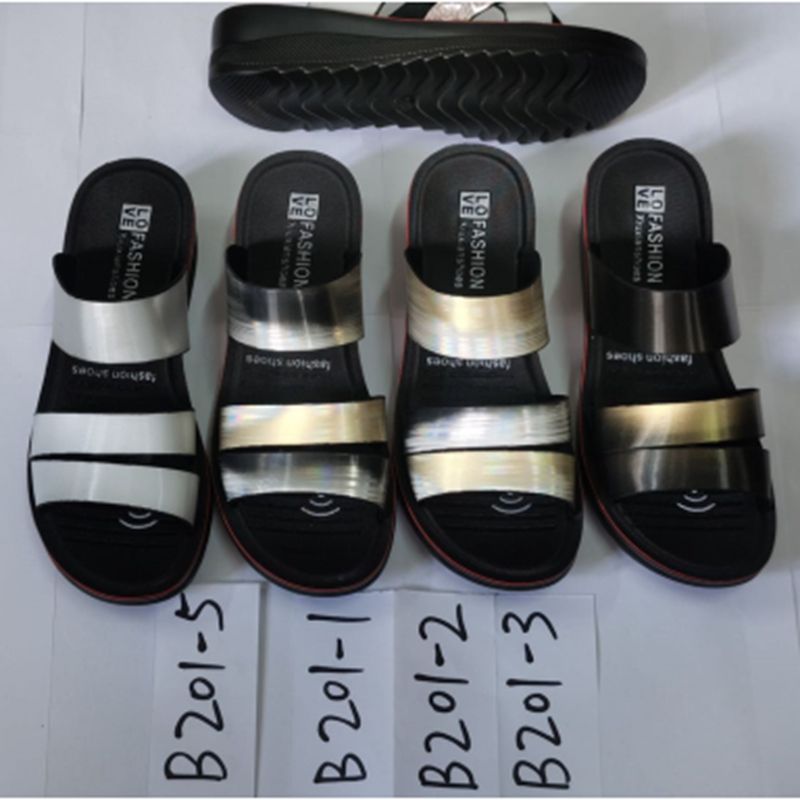 [industria de zapatos pengfly] comercio exterior al por mayor mujer verano 2021 nueva sandalia versátil zapatillas frescas sandalias planas antideslizantes sandalias de verano de las mujeres zapatillas frescas PF049