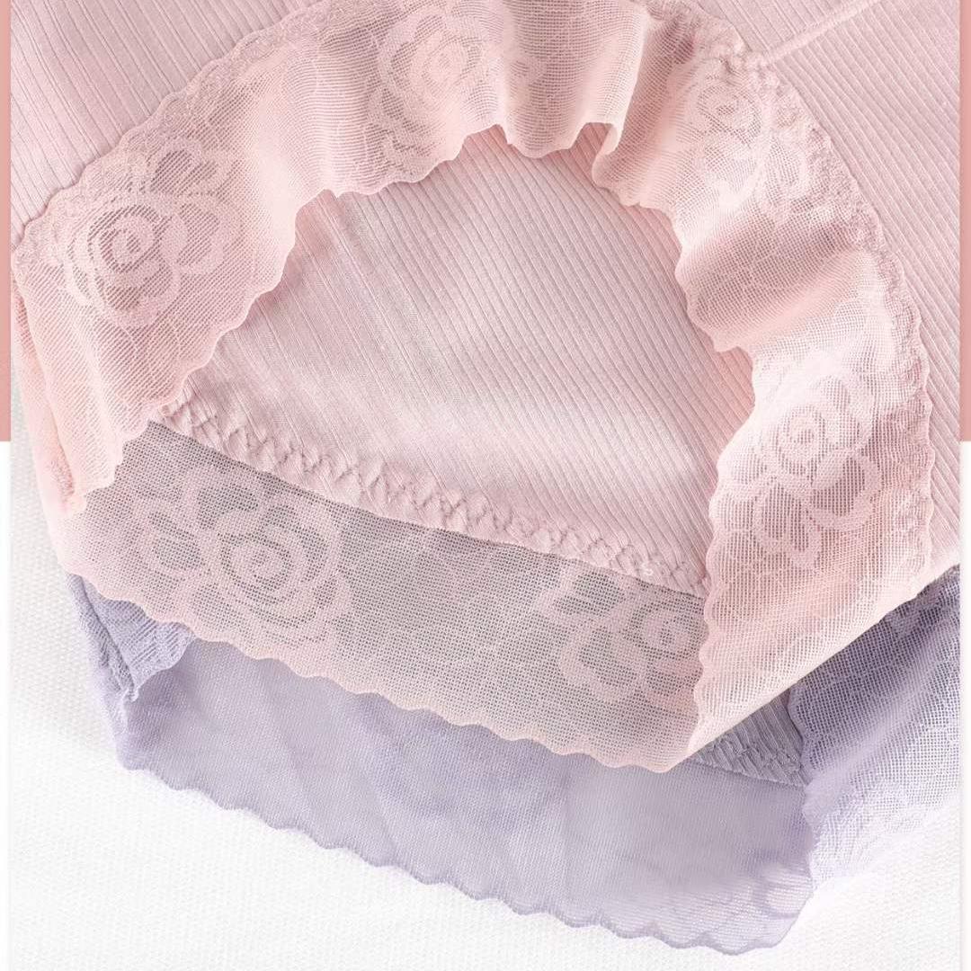 60S Rib Moisture Absorption Wear-Resistant Mid-High Waist Products Seamless Waist Heat Design Aaa Antibacterial Women's Underwear Item Picture