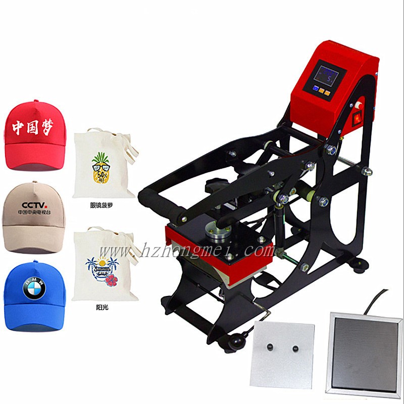 AH1701 Dual-function hot stamping machine, flat plate baking cap machine, baseball cap pressing and stamping machine, heat transfer printing equipment detail image 5