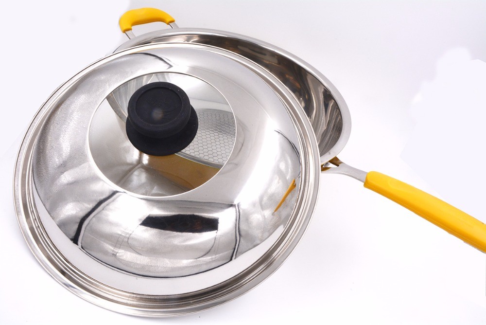 Stainless Steel Wok With Lid details Picture