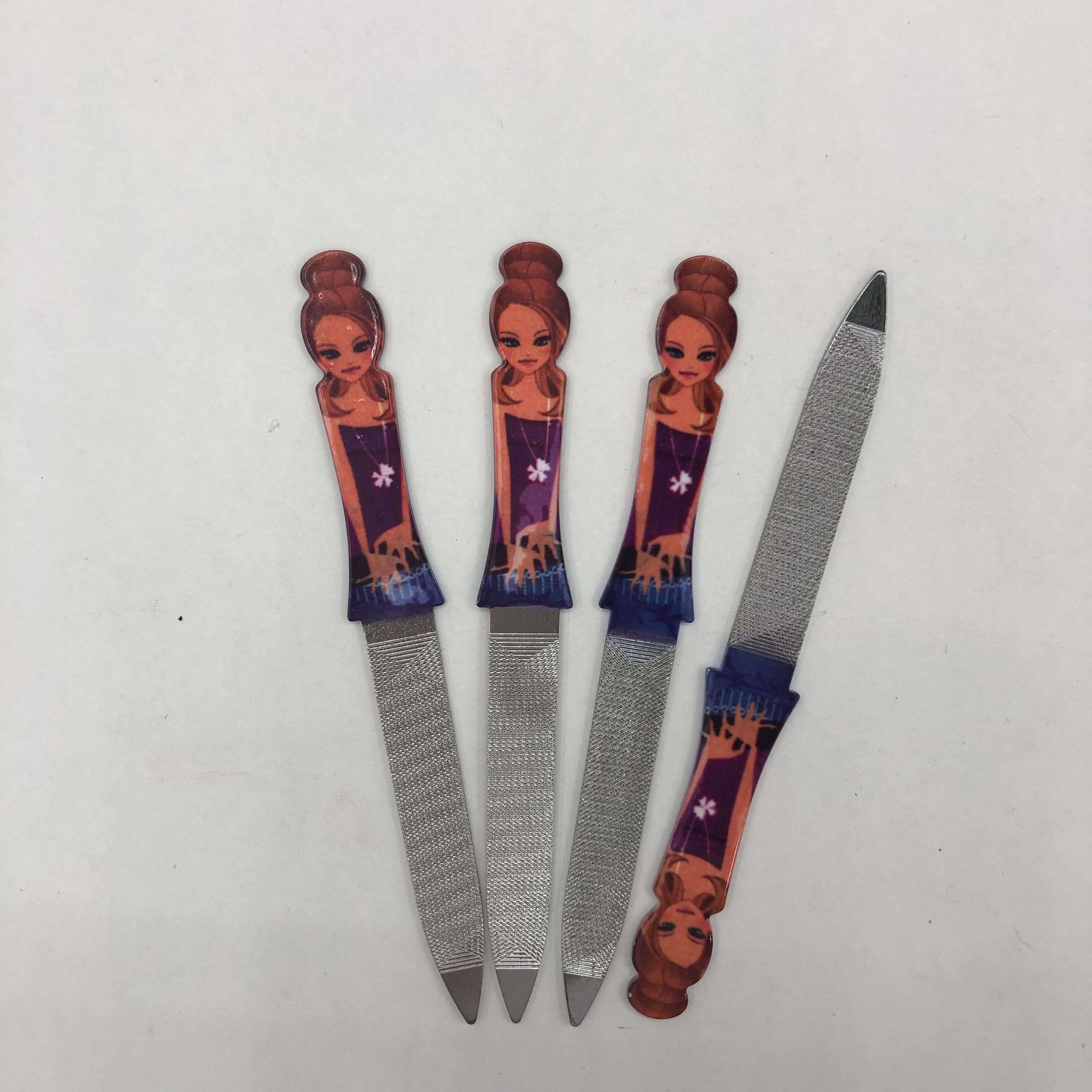 Beauty Head nail file Stainless steel double-ended dual-purpose nail file cuticle fork Plastic handle nail file Nail manicure cuticle remover tool Manicure trimmer Application Scenario