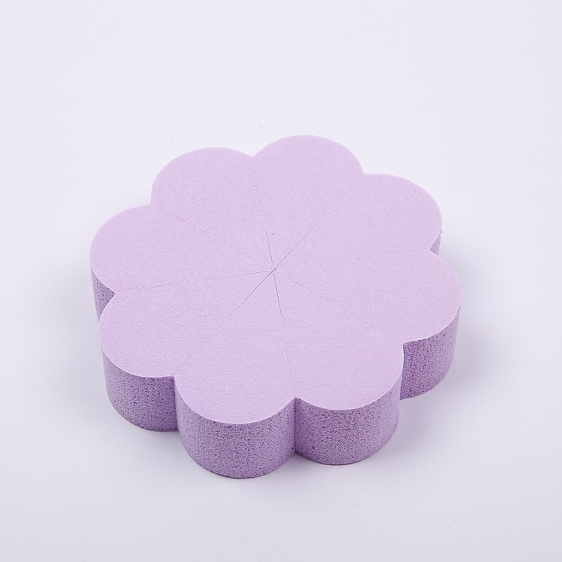 New flower-shaped single-piece powder puff, dry BB cream powder puff, not easy to absorb powder, personalized powder puff factory direct sales detail image 3