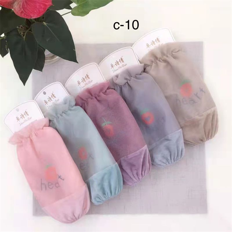 Zhuo Shi Qian Sleeve Long Sleeve Sleeve Office Kitchen Clean Short C-10 Hearts full figure