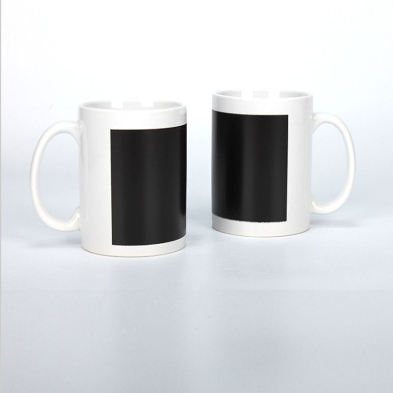 Personalized diy heat transfer cups, blank coating cups, white partial color-changing cups wholesale details Picture