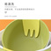 S39-8709自带搅拌勺沙拉碗家用塑料纯色圆形蔬菜水果碗厨房零食碗细节图
