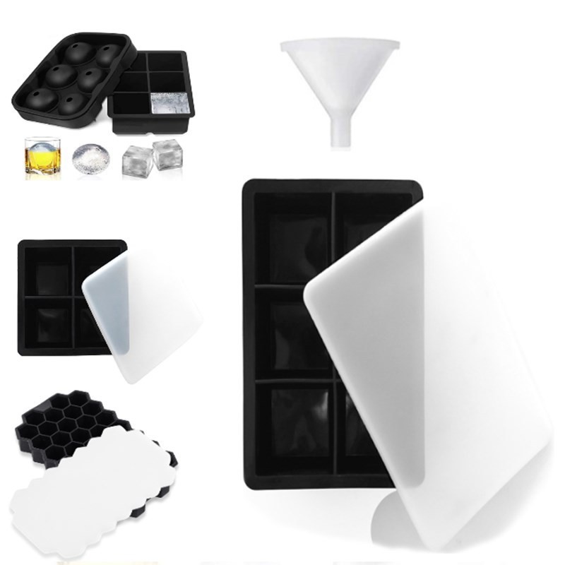Silicone Hole Ice Maker Round Square Ice Film details Picture