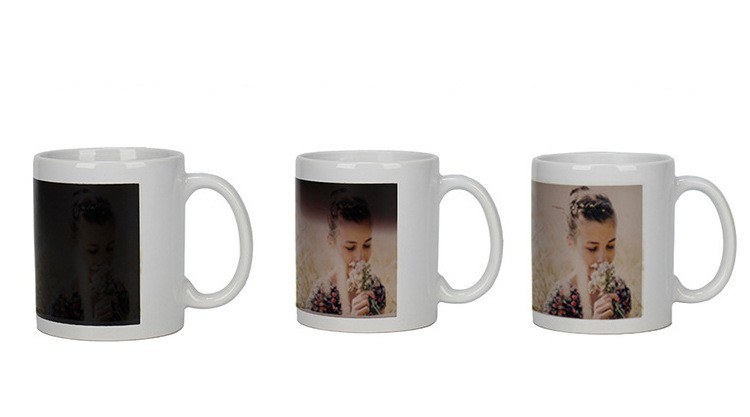 Personalized diy heat transfer cups, blank coating cups, white partial color-changing cups wholesale detail image 7