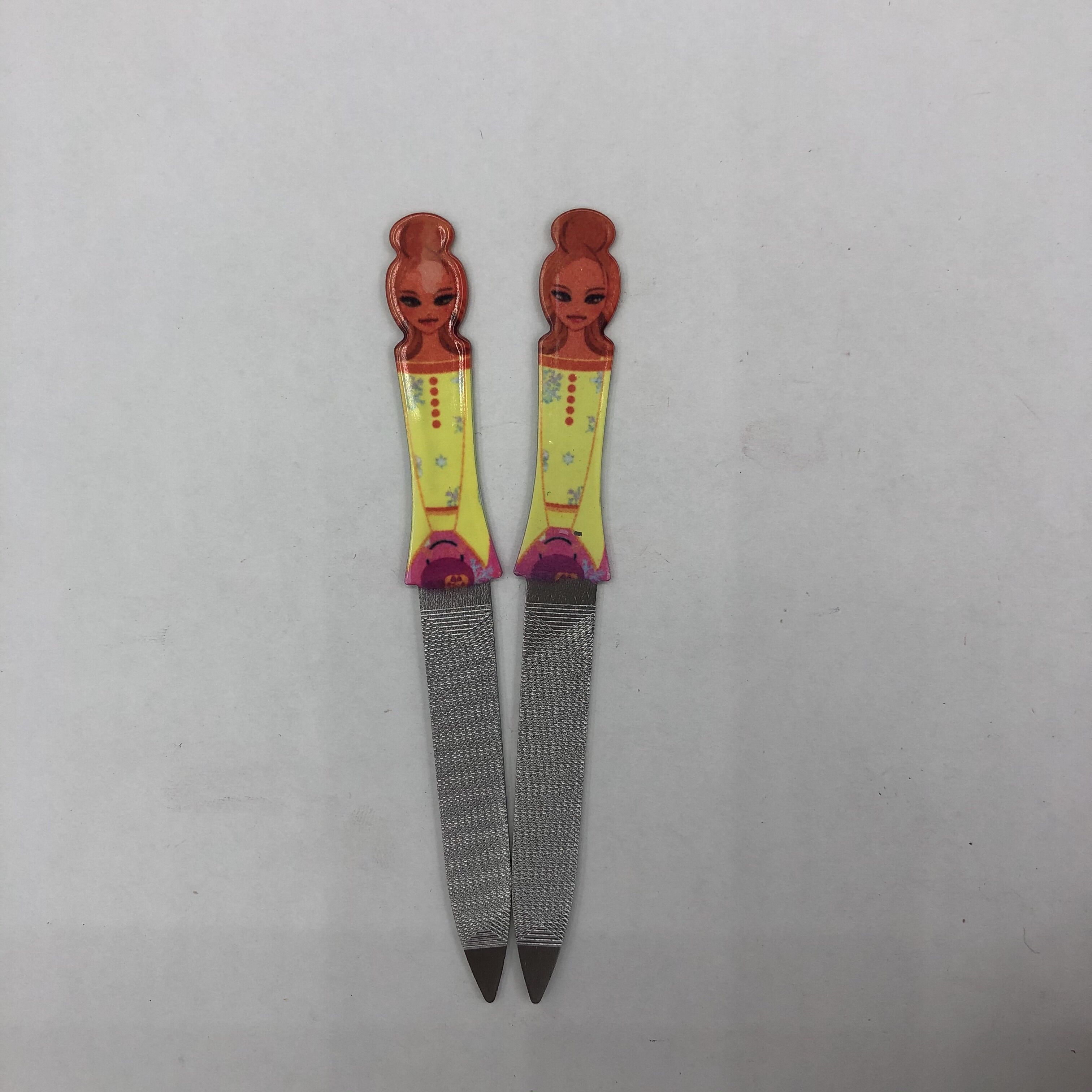 Beauty nail file Stainless steel nail file peeling fork Plastic handle nail file Nail manicure peeling tool Manicure trimmer details Picture
