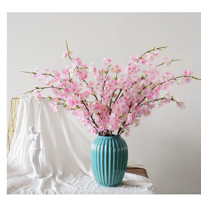 The manufacturer simulates 4-pronged cherry blossom branches, long branches, artificial flowers, silk fabric, plastic flowers, wedding decorations, arches, guiding paths, and artificial flowers detail image 10