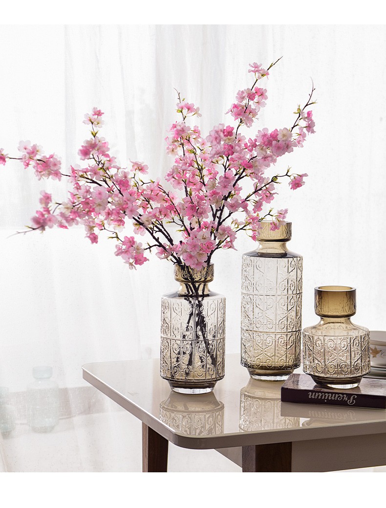 The manufacturer simulates 4-pronged cherry blossom branches, long branches, artificial flowers, silk fabric, plastic flowers, wedding decorations, arches, guiding paths, and artificial flowers detail image 16