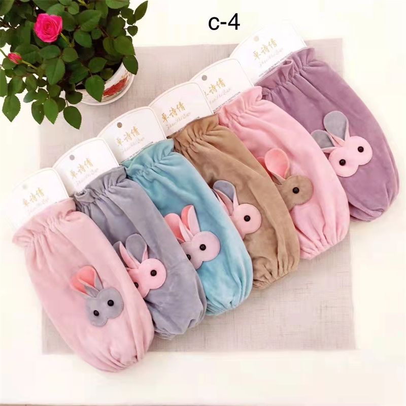 Zhuo Shi Qian Sleeve Sleeve Sleeve Sleeve Office Kitchen Clean Short C-4 Rabbit