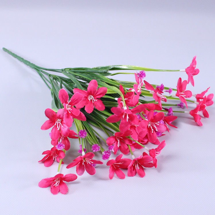 7 و 28 شوكة من عشب الأوركيد، 28 28 زهرة من قماش الربيع اللدائنية، أزهار مزيفة من أعشاب البحر المصنوعة من صنع الإنسان detail image 12