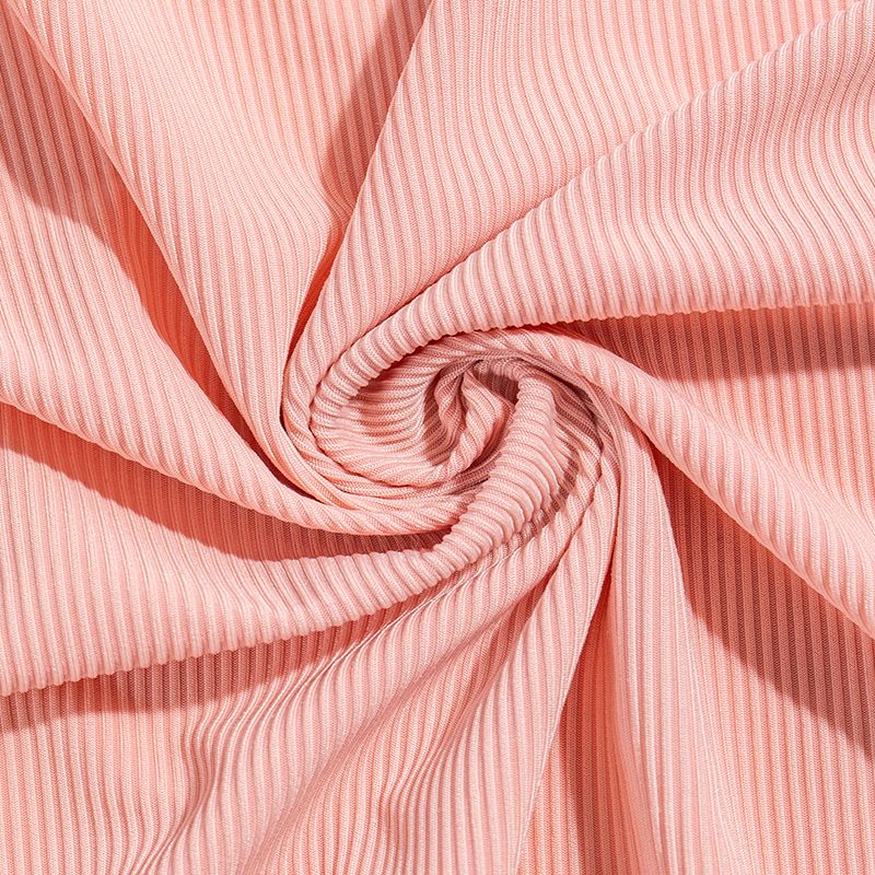 100D+30D2*2 customizable ribbed ice silk, lustrous, friendly, comfortable, soft, cool, breathable Lycra fabric, elastic drape, wide-leg pants, home wear, top, ribbed knitted fabric, pajamas, casual fabric Specification image