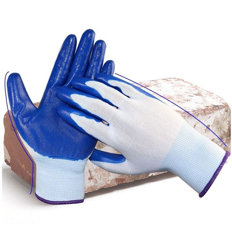 Protective Gloves Wear Resistant Rubber Gloves Durable Non-Slip Rubber Impregnated Breathable Work Site Work Men And Women Labor 63 full figure