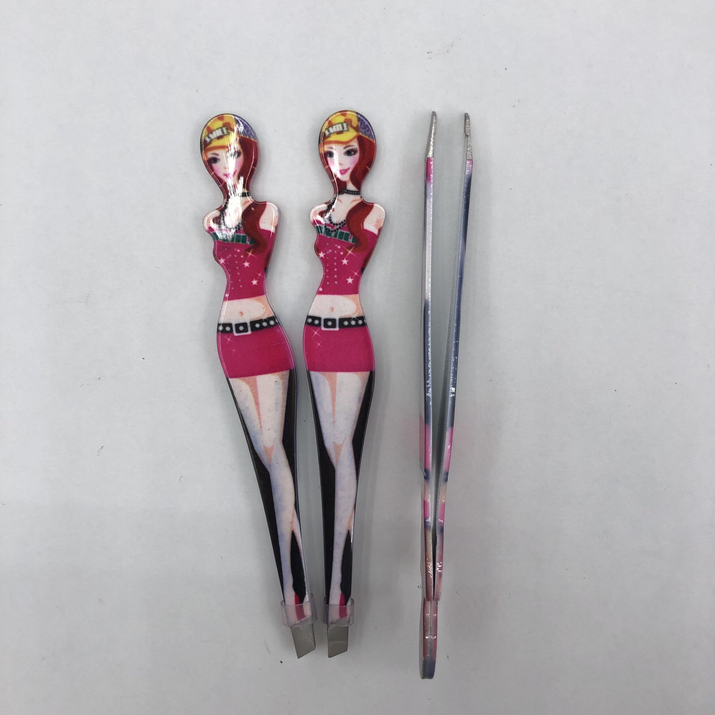 Practical tweezers Stainless steel eyebrow clip Eyebrow clip Shaving eyebrow clip Shaving knife plucking eyebrow clip plucking eyebrow clip plucking beard tweezers Specification drawing
