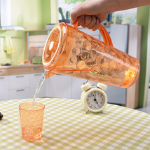 S39-0502新款创意塑料冷水壶大容量带盖饮料果汁壶家用客厅凉水壶