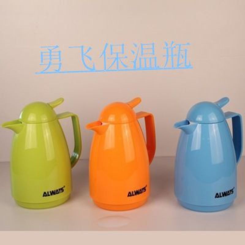 always0.5L thermos, household thermos, candy-colored coffee pot, glass inner liner, European-style thermos details Picture