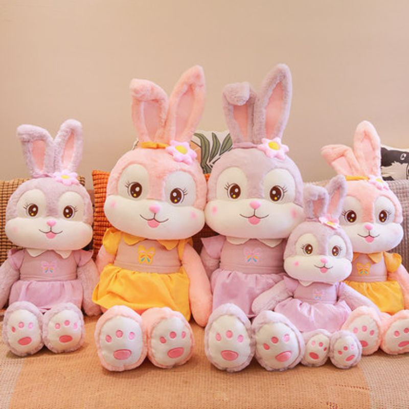 Cute little rabbit doll, pink plush toy, sleeping pillow, plush doll, birthday gift for girls Item Picture