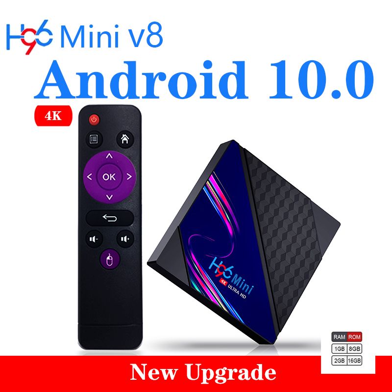 H96 mini v8 TV box Android 10.0 2GB/16GB RK3228A 4K hd box tvbox