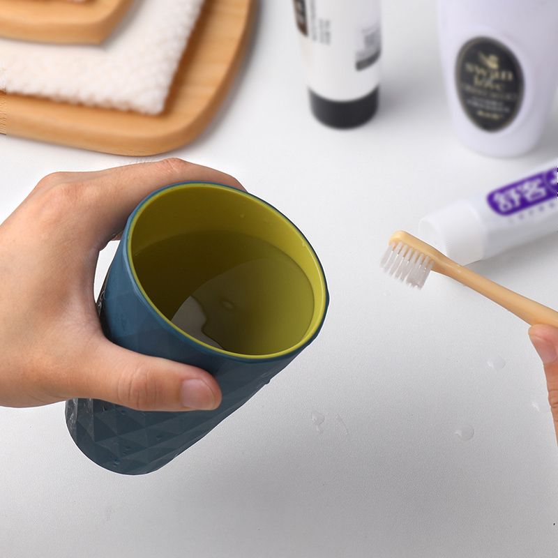 双层漱口杯情侣刷牙杯洗漱杯塑料牙刷杯双色漱口杯简约环保