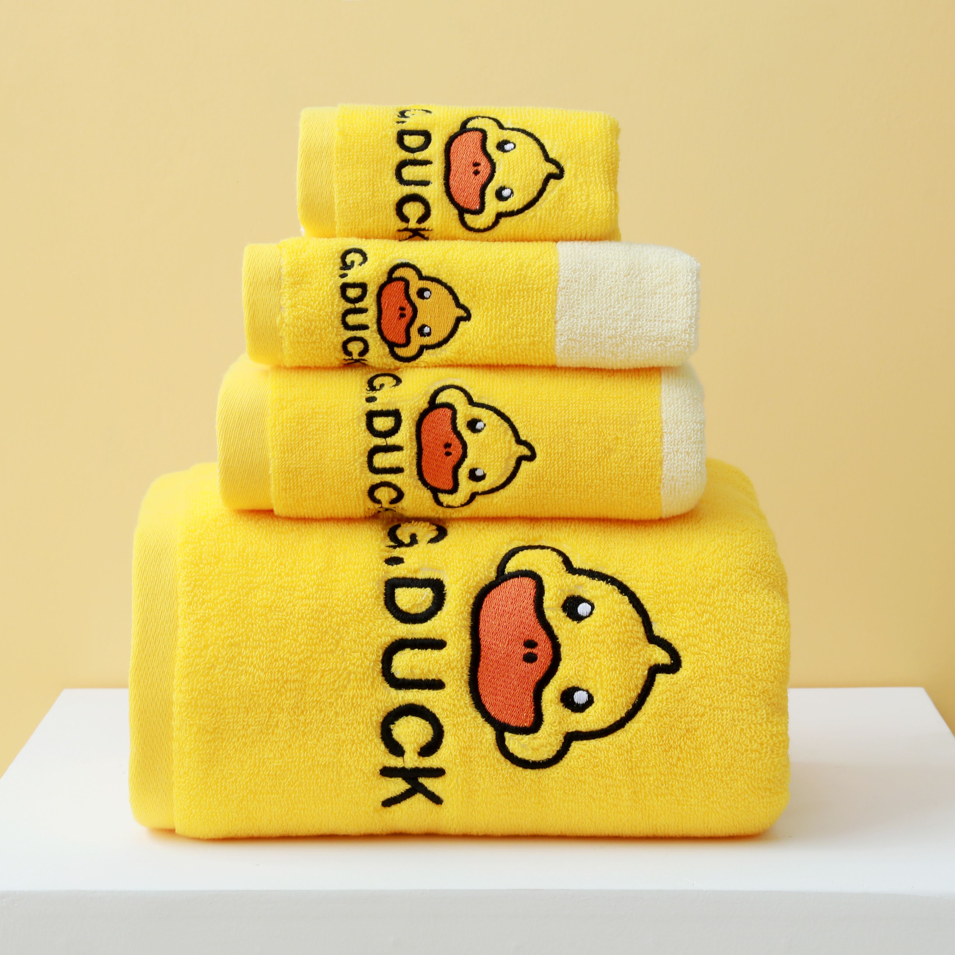 G.DUCK小黄鸭系列浴巾毛巾两条装组合 秒杀专用款式详情4