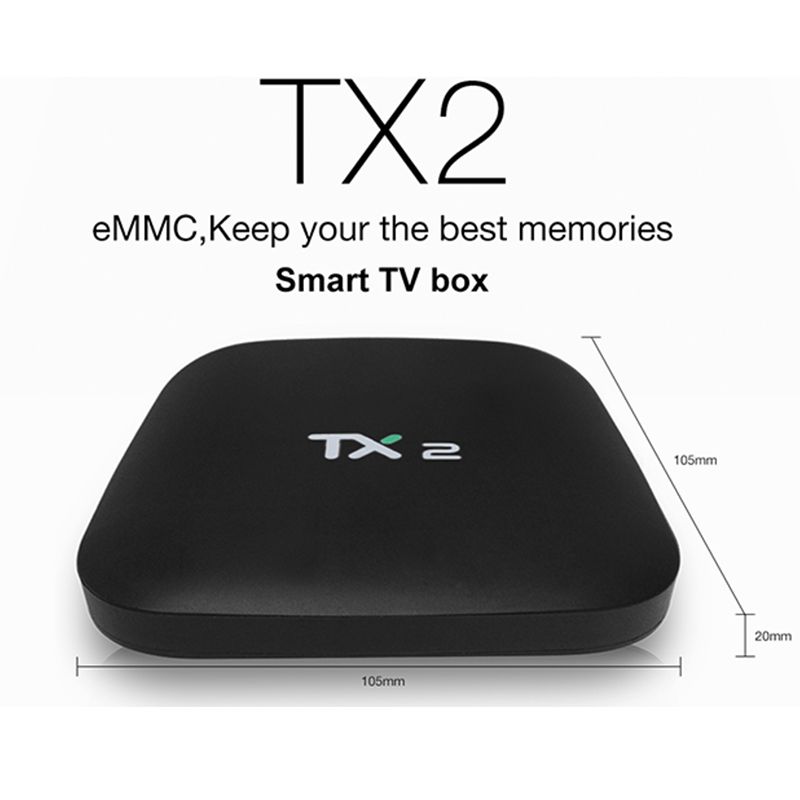 TX2 R2 Android TV BOX 2GB 16GB H.265 4K 2.4G WiFi Quad Core OS 7.1 IPTV Smart Box TV w/ Air Mouse Pk TOX1 X3 X96 Mini