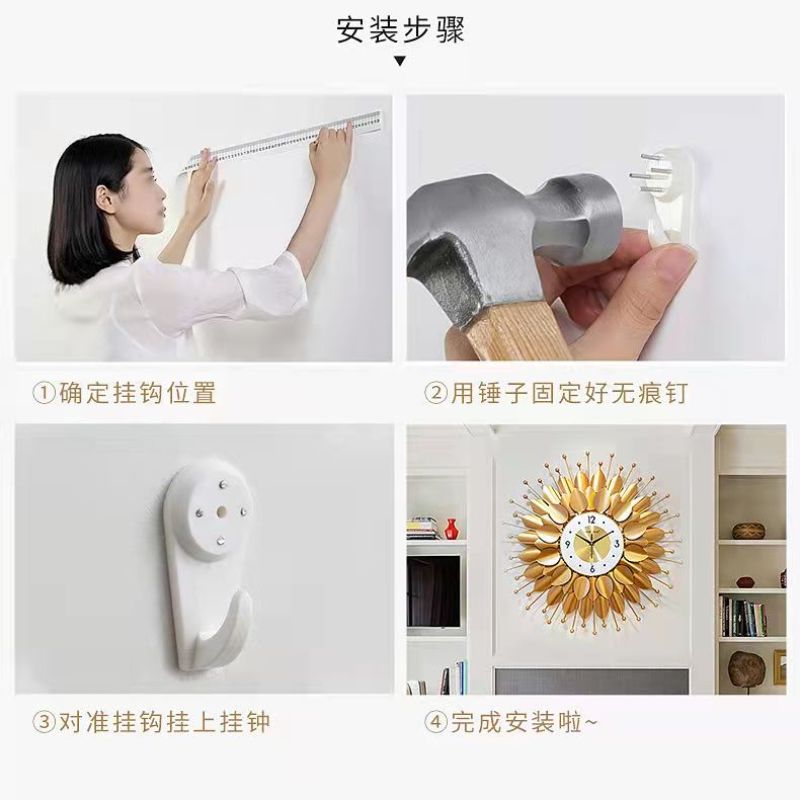 客厅挂钟静音家用时尚创意钟表卧室个性艺术静音钟壁挂装饰钟详情14