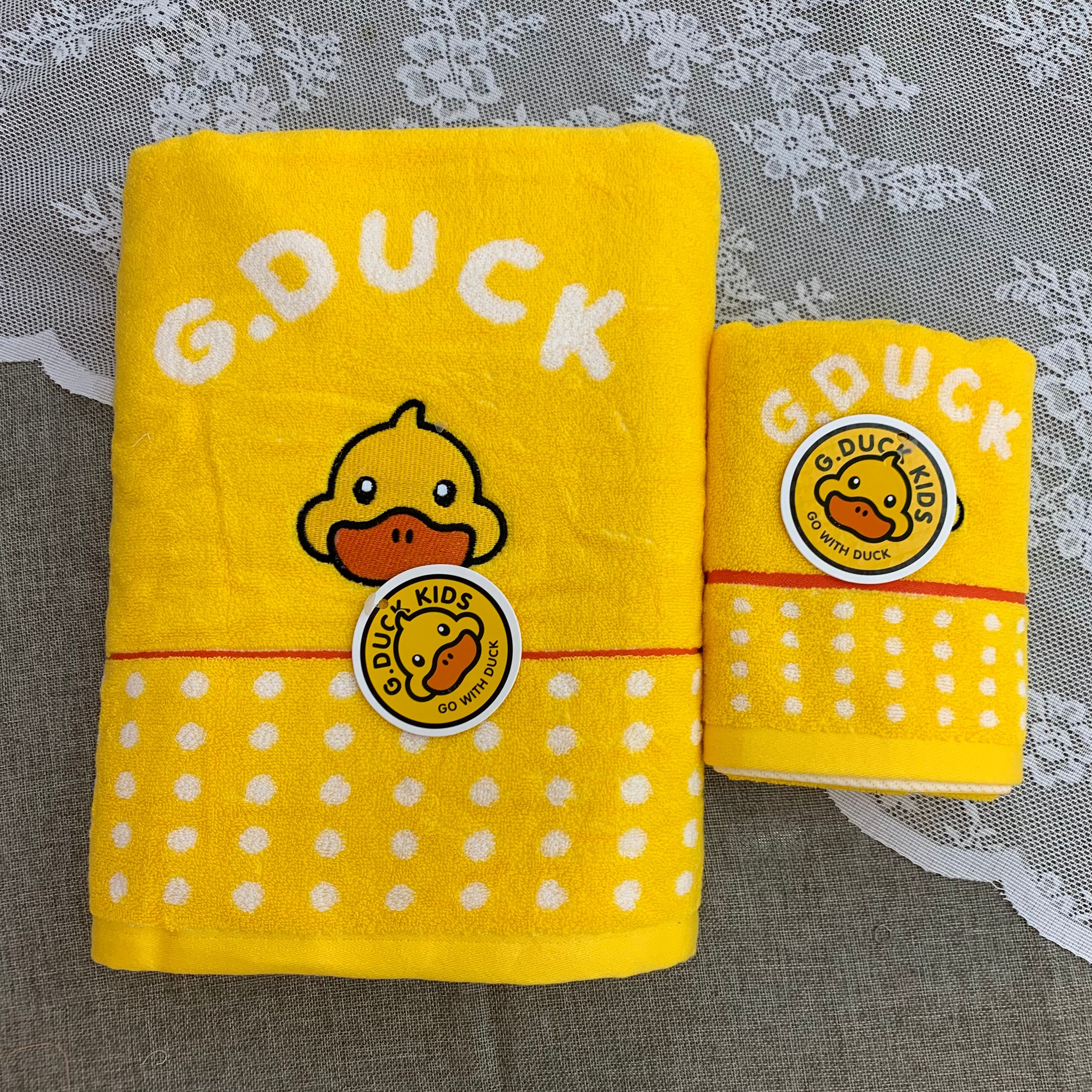 G.DUCK小黄鸭系列浴巾毛巾两条装组合 秒杀专用款式详情图4