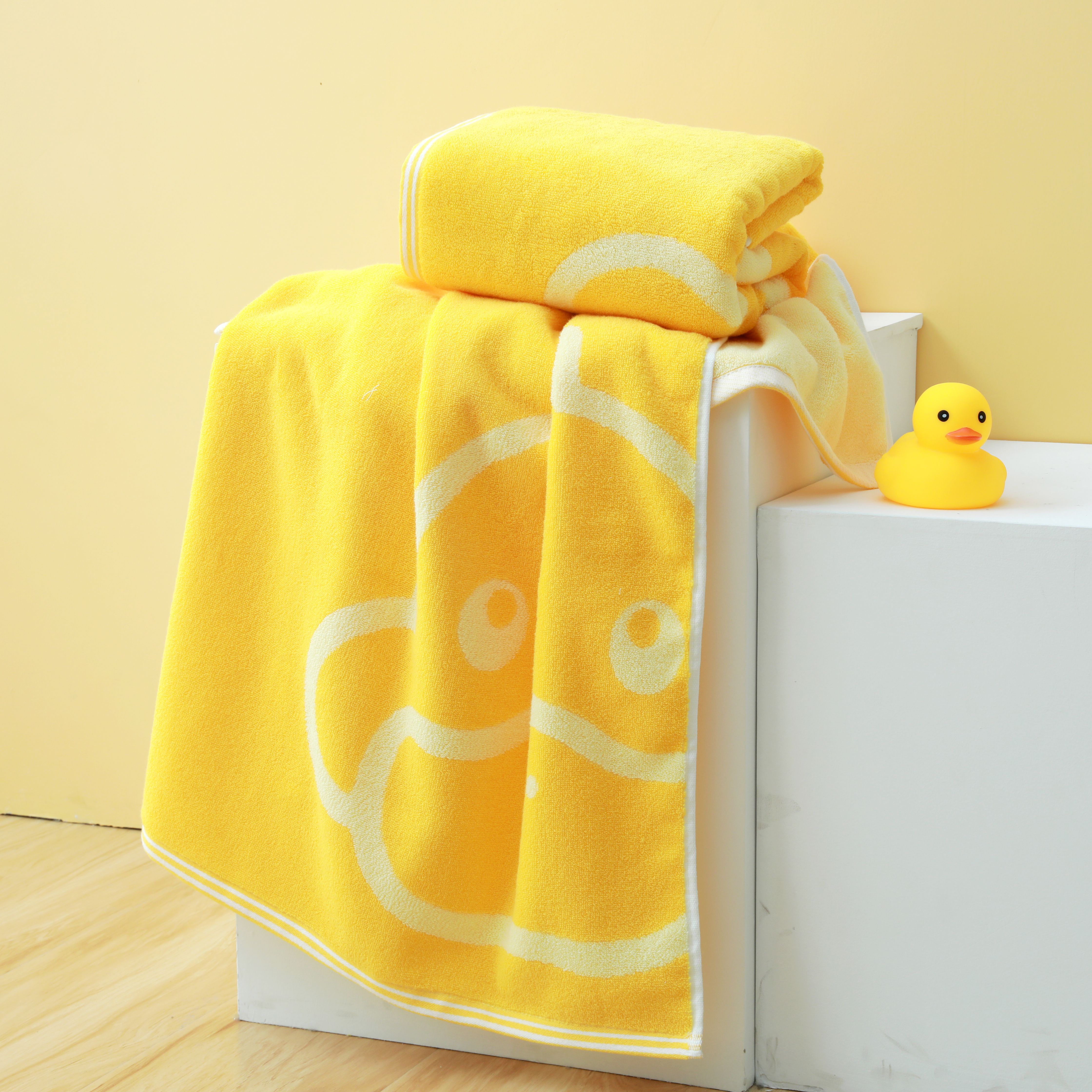 G.DUCK小黄鸭系列浴巾毛巾两条装组合 秒杀专用款式详情图2