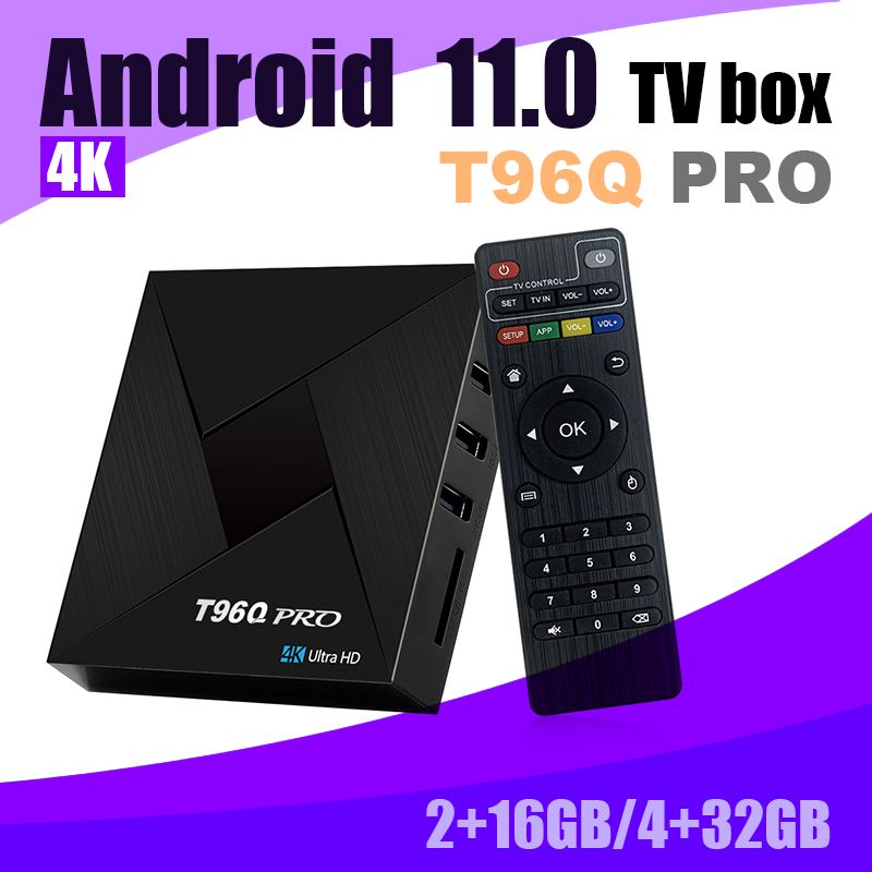 T96Q PRO TV BOX Android 11.0 2.4GWIFI 2+16GB/4+32GB SET TOP BOX OEM
