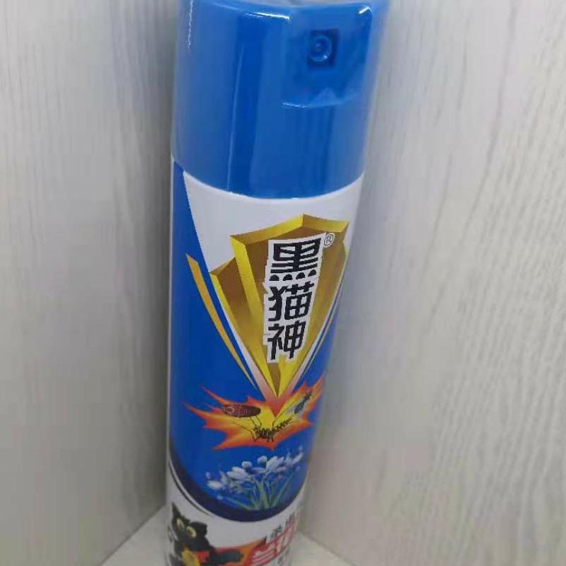 Black cat God kill cockroach aerosol Small canned orchid aroma aerosol