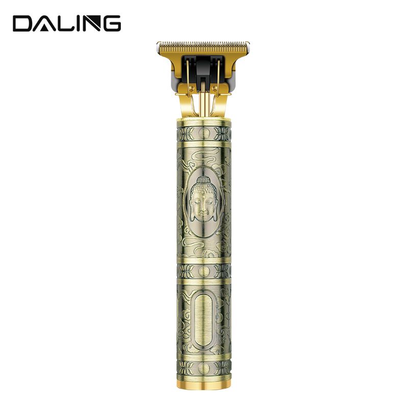 DALING-1305 Engraved clipper, Hair clipper, electric hair clipper, oil hair clipper, hair shaving magic tool, engraved trimming, blank space for hair cutting, Gold-plated Buddha head, USB charging, wholesale for export