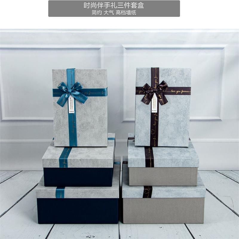 Vina flower box, rectangular gift box, exquisite scarf packaging gift box, large Korean version, simple birthday gift box, shoe box, empty box, printed 23701-70