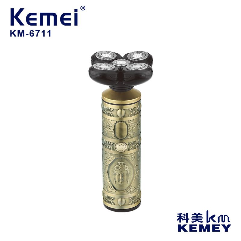 Cross-border manufacturers direct supply razor KM-6711 all-metal body five-blade head waterproof razor razor thumbnail
