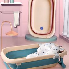 MK2038宝宝折叠洗澡盆儿童加厚大号可坐躺沐浴盆家用新生婴儿泡澡缸小孩