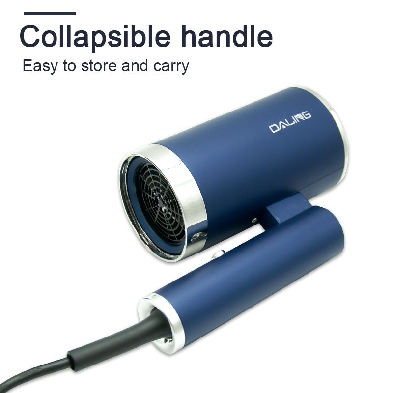 DALING-3011 hair dryer, household blue light negative ion hair care blower, 1400W High-power constant-temperature quick-drying cold and hot air blower, wholesale for export Specification image