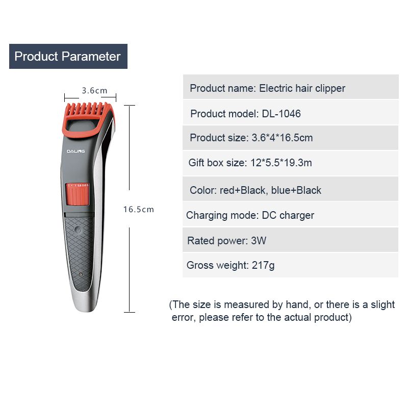 DALING-1046 engraved clipper, hair clipper, electric clipper, limit card for export wholesale Specification image