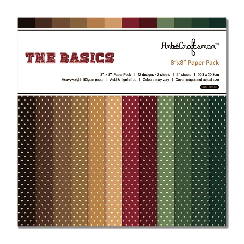 DIY handmade scrapbook planner materials: 8-inch patterned paper background paper, 24 sheets AC210903 details Picture