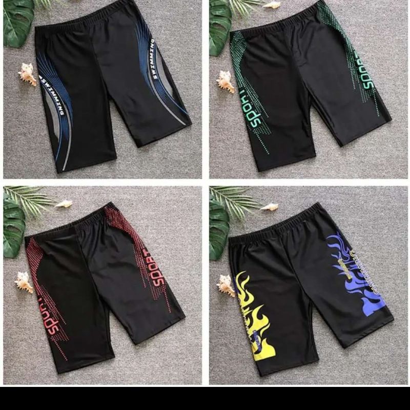 Swim Shorts Male Adult Loose Square Angle Anti-Embarrassment Swimsuit Hot Spring Men's Shorts Beach Pants Full Set 4