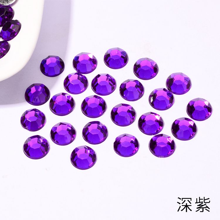 仿台压克力钻平面无孔3mm-16mm饰品配件鞋材礼盒包装DIY贴钻